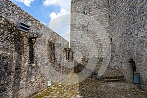 Pateo area of Ã¢â¬â¹Ã¢â¬â¹the medieval castle of MarvÃÂ£o in the Portalegre district photo